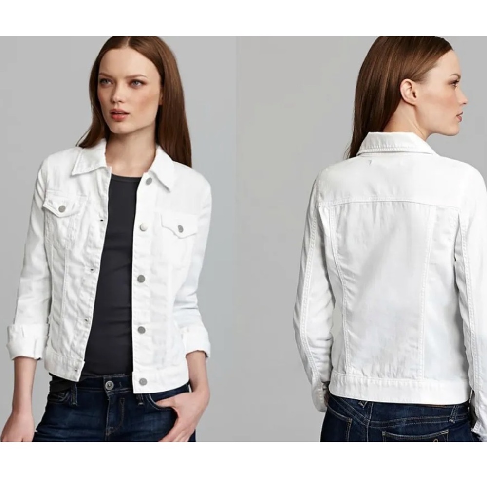 J Brand White Denim Jacket, S